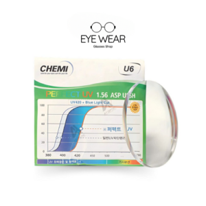 Tròng Kính Chemi U6 1.56 ASP HMC Crystal Blue Cut Hàn Quốc | EYEWEAR